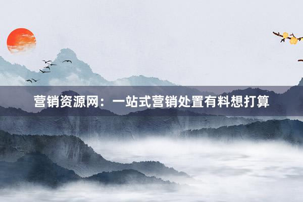 营销资源网：一站式营销处置有料想打算
